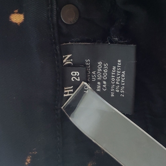 HUDSON Jeans Nicole Bleach Splatter Galaxy Super Skinny Mid Rise - Picture 7 of 10